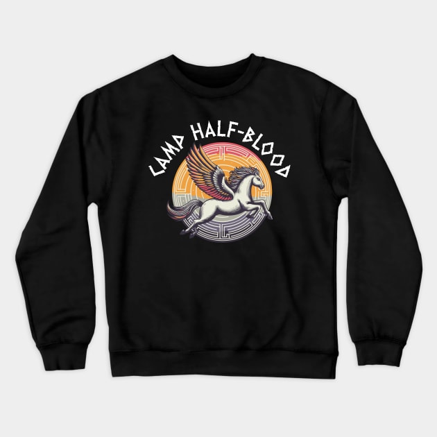 camp half blood - percy jackson - colored Crewneck Sweatshirt by whatyouareisbeautiful